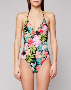 Sundek COSTUME INTERO SCOLLATO DIETRO CON STAMPA FLOREALE