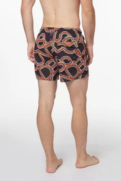 Sundek COSTUME DA BAGNO CORTO A VITA ELASTICATA STAMPA PAYOFF -Moda Sconto M633BDRT45P C