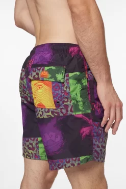 Sundek COSTUME DA BAGNO MEDIO A VITA ELASTICATA STAMPA ZINE -Moda Sconto M665BDRT4ZI D