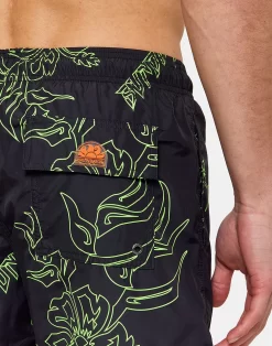 Sundek COSTUME DA BAGNO CORTO CON STAMPA METAL FLOWER -Moda Sconto MAN BDVOLLEY14FA SWIMTRUNKS BLACK M633BDRT4FZ 004FZ 19