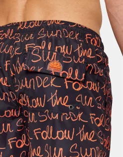 Sundek COSTUME DA BAGNO VITA ELASTICATA -Moda Sconto MAN BDVOLLEY14FA SWIMTRUNKS BLACK M633BDRT4HO 004HO 19