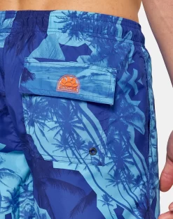 Sundek COSTUME DA BAGNO CORTO CON STAMPA CLIPPING ART -Moda Sconto MAN BDVOLLEY14FA SWIMTRUNKS INDIGO M633BDRT4CG 633CG 19