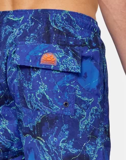 Sundek COSTUME DA BAGNO CORTO CON STAMPA TRACKING HURRICANE -Moda Sconto MAN BDVOLLEY14FA SWIMTRUNKS NAVY M633BDRT4TH 007TH 19