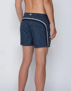 Sundek COSTUME DA BAGNO RIGATO A VITA ELASTICATA TINTO FILO