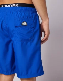 Sundek COSTUME DA BAGNO LUNGO VITA ELASTICATA CON ELASTICO LOGO LIGHT POLY -Moda Sconto MAN BOARDSHORT BOARDSHORT ELECTROBLUE01 M729BDP0300 67501 3