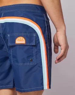 Sundek COSTUME DA BAGNO LUNGHEZZA MEDIA VITA FISSA ICONIC TAFFETA -Moda Sconto MAN BOARDSHORT BOARDSHORT NAVY24 M580BDTA100 00724 3