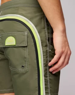 Sundek COSTUME DA BAGNO LUNGHEZZA MEDIA VITA FISSA ICONIC TAFFETA -Moda Sconto MAN BOTTOM BSRB CONTOURWAIS DARKAR.GREEN 8 M580BDTA100 604 3