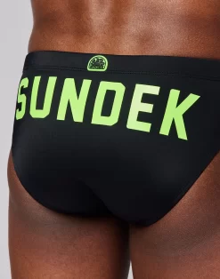 Sundek SLIP MARE SYLVAIN -Moda Sconto MAN SLIP SYLVAINSWIMBRIEF BLACK03 M281SSL3000 00403 3