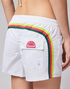Sundek COAST - PANTALONCINO MARE LUNGHEZZA MEDIA E VITA ELASTICATA -Moda Sconto WOMAN BDELASTICWAIS COASTSHORT WHITE39 W539BDTA100 00639 3