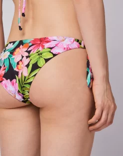 Sundek AMORA - SLIP CON FIOCCHI REGOLABILI E STAMPA FIORITA -Moda Sconto WOMAN BIKINIBOTTOM COULOTTEBOTTOM BLACK W210KBL36BB 004BB 3