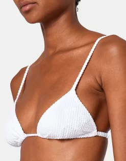 Sundek TOP A TRIANGOLO JACQUARD -Moda Sconto WOMAN BIKINIBOTTOM TRIANGLETOP WHITE GW331KTL6600 00600 20