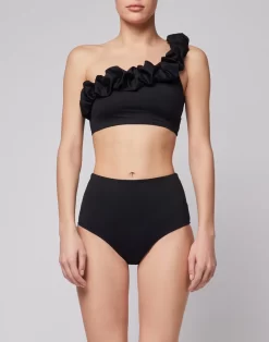 Sundek TOP MONOSPALLA CON ROUCHE