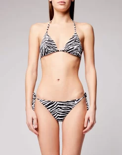 Sundek TOP TRIANGOLO PIQUET CON LACCI REGOLABILI