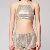 Sundek TOP HIGH NECK CON PAILLETTES