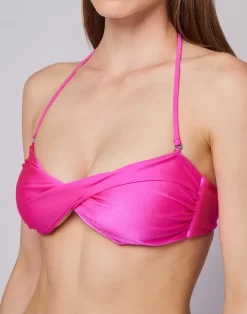 Sundek TOP A FASCIA INCROCIATO EFFETTO PERLATO -Moda Sconto WOMAN BIKINITOP BIKINITOP IBISCO W244KTL6800 96800 3