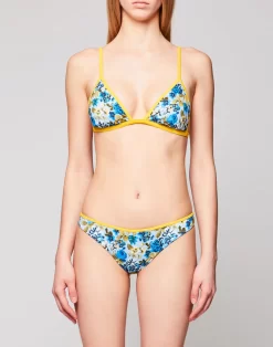 Sundek TOP BRALETTE CON PIPING A CONTRASTO
