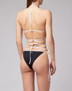 Sundek TOP A TRIANGOLO CON LACCI -Moda Sconto WOMAN BIKINITOP BIKINITOP WHITE01 GW444KTL7300 00401 5