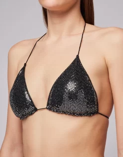 Sundek JENNIFER TOP A TRIANGOLO CON PAILLETTES -Moda Sconto WOMAN BIKINITOP JENNIFERTOP BLACK W101KTL6700 00400 3