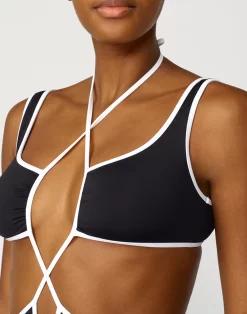 Sundek COSTUME INTERO CON LACCI 7 Sundek COSTUME INTERO CON LACCI -Moda Sconto WOMAN SWIMSUIT SWIMSUIT BLACK01 GW471KSL7300 00401 3