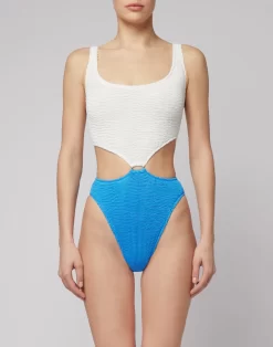 Sundek COSTUME INTERO IN TESSUTO GOFFRATO